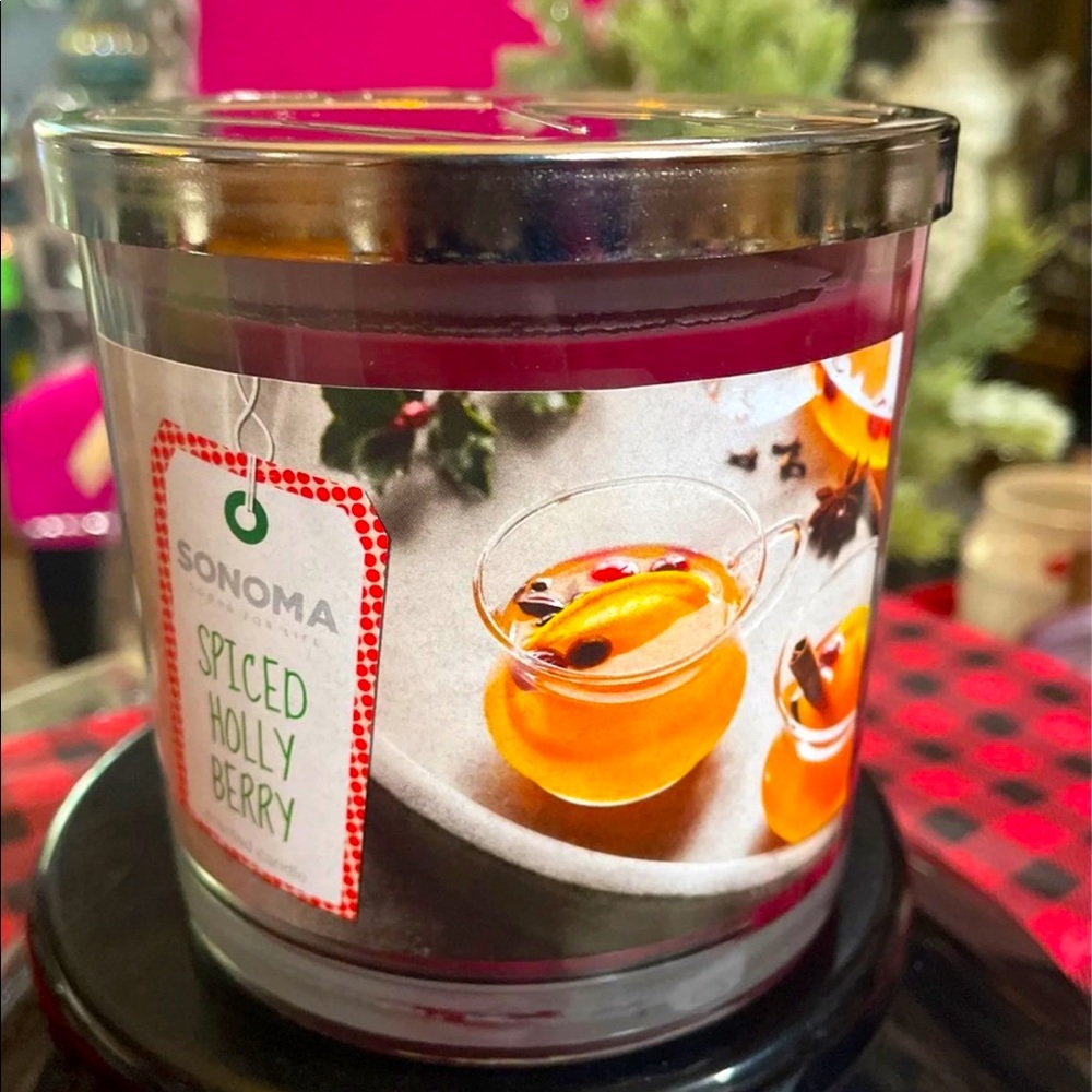 COPY - Sonoma Spiced Holly Berry 3-Wick Candle